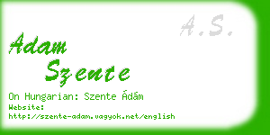 adam szente business card